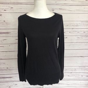 NWT Halogen Black Pima Cotton Sweater Small